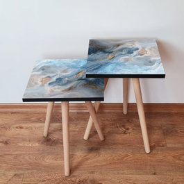 Hanah Home Mesas Nido de 2 Piezas - Azul